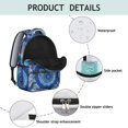 thumbnail image 4 of Blue and White Tie Dye Pattern Backpack for School, Cute School Bag with Adjustable Shoulder Straps and Padded Back, 15.3"x11"x7.1", 4 of 5
