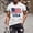 White, variant on USA Waving American Flag T-Shirt - Men's Short Sleeve Crew Neck Shirt Patriotic 4th of July Casual Fitness Tee