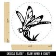 thumbnail image 2 of Perched Dragonfly Dasher Darner Insect Self-Inking Rubber Stamp Ink Stamper - Yellow Ink - Mini 1/2 Inch, 2 of 7