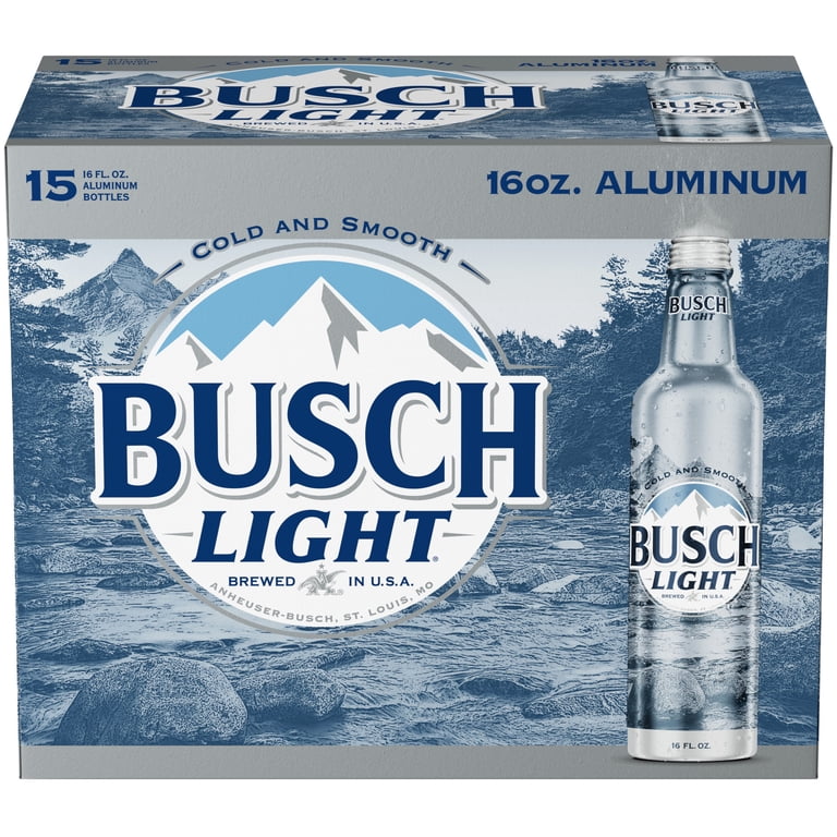 Busch Light American Light Lager Beer 15 pack 16 fl oz Aluminum