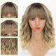 thumbnail image 2 of Peluca AISI HAIR, rizada, con flequillo, rubia degradada, sintética, 2 of 5