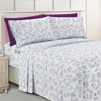 Elegant Comfort Bed Sheets Paisley Pattern - 1500 Series Hotel Quality Microfiber Softness Wrinkle and Fade Resistant (4-Piece) Bedding Set, Twin/Twin XL, Paisley Purple