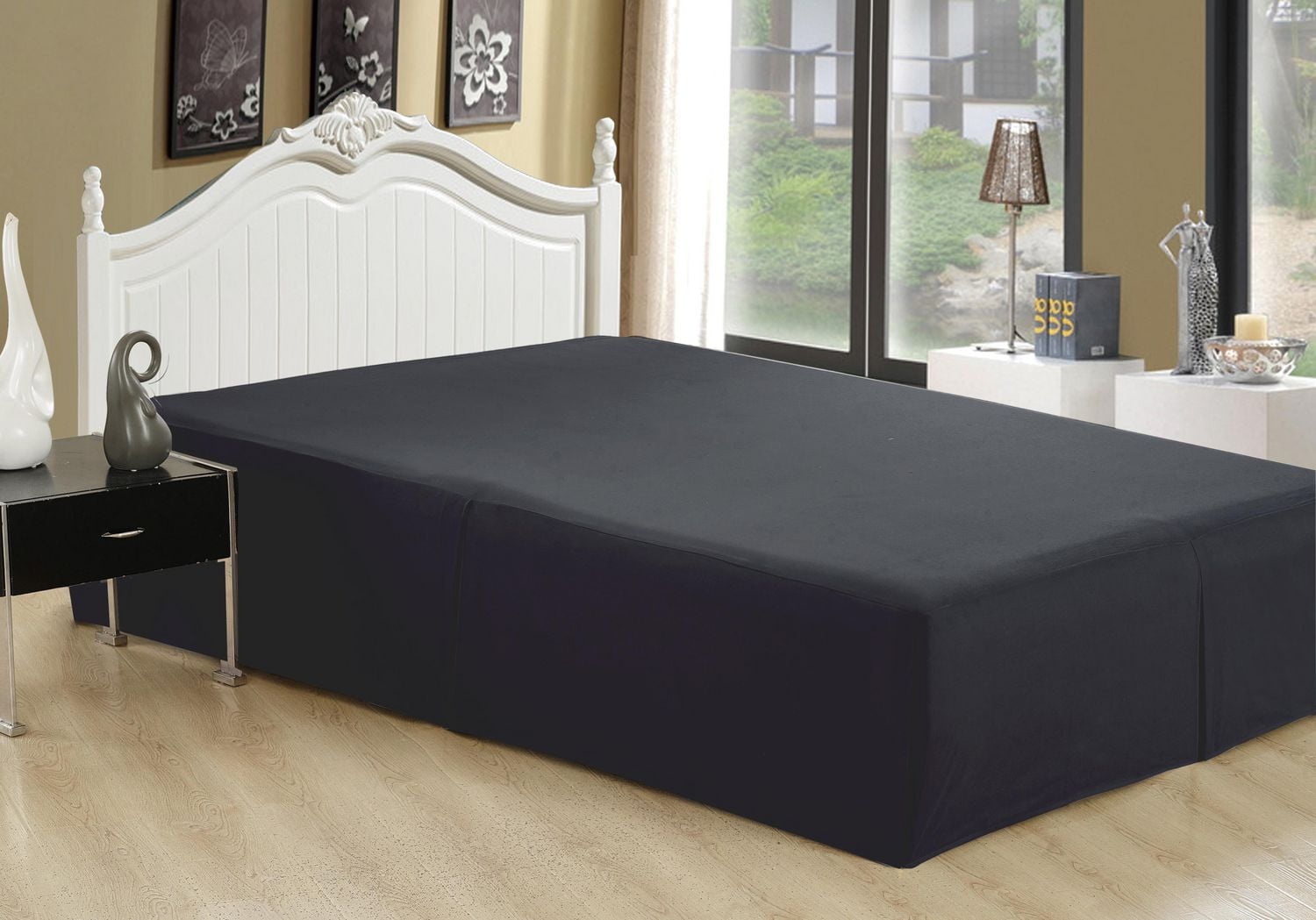 Marina Decoration Ultra Soft Silky Hotel Quality All Season Deep Pocket 16 Inch Drop Solid Tailored Rayon from Bamboo Bed Skirt