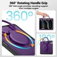 thumbnail image 5 of XYX Case for iPad Pro 13 inch (2025 M5/2024 M4) with Rotating Stand, Shoulder Strap, 2in1 Shockproof Cover, Purple, 5 of 7