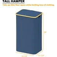 thumbnail image 3 of SpaceAid 110L Laundry Hamper with Lid, Large Tall Clothes Basket Bin, Blue, 3 of 6