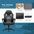 thumbnail image 3 of Furmax Faux Leather Gaming Chair Mid-Back Video Game Chair with Lumbar Support, Gray, 3 of 7