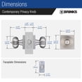 thumbnail image 5 of Brinks Contemporary Privacy Doorknob, Satin Nickel, 5 of 7