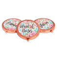 thumbnail image 4 of Koyal Wholesale Compact Mirror Maid of Honor Wedding Gift, Rose Gold, Tea Party Pink Floral Flowers, 1-Pack, 4 of 5