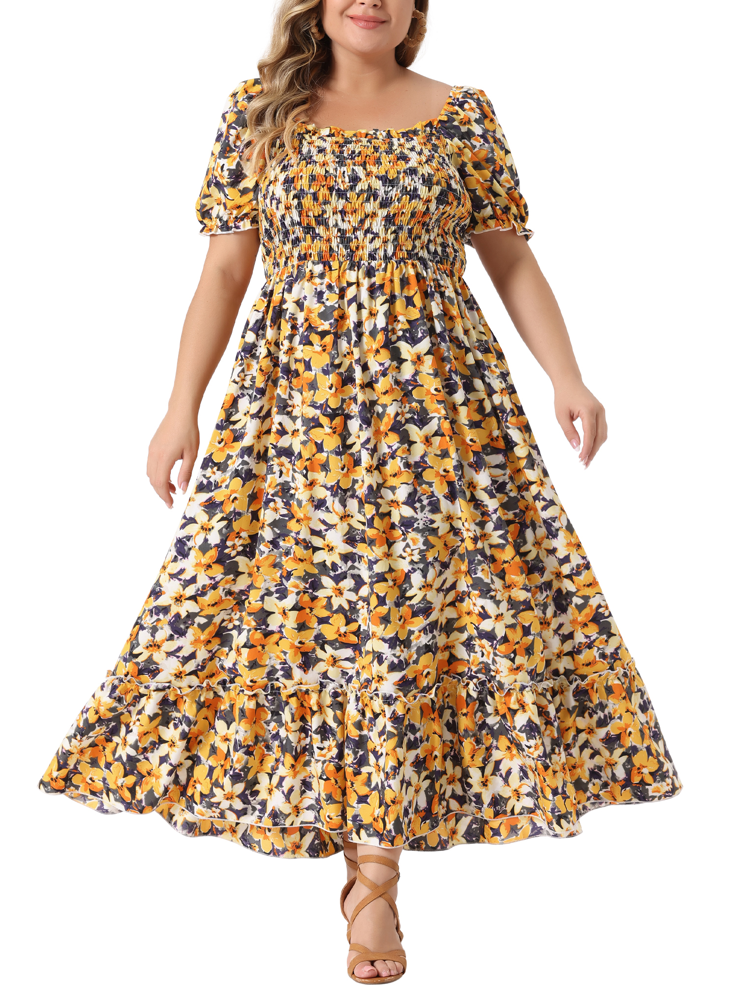 Miusol Women's Formal Floral Lace Plus Size Wedding Maxi Dress - Walmart.com