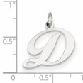 thumbnail image 2 of Beautiful 14k White Gold Medium Fancy Script Initial D Charm, 2 of 2