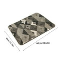 thumbnail image 3 of Microfiber Bathroom Mat Non Slip Quick Dry Absorbent Rug Soft Machine Washable Flocked Geometric Pattern for Living Room Bedroom Kitchen Entryway Versatile Long Lasting Carpet, 3 of 6