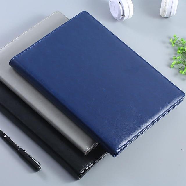 Carpeta multifunción A4 con calculadora, para negocios, contratos, oficina, cuaderno de cuero con un solo clip