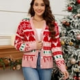 thumbnail image 2 of GEX Christmas Sweaters Cardigans for Women Ugly Soft Fuzzy Knit Long Sleeve for Christmas Party Holiday Deer Pink S, 2 of 6