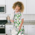 thumbnail image 4 of Multicolor Christmas Tree Pattern Kids Aprons for Girls and Boys,Adjustable Neck Strap Toddler Aprons for Kids Cooking Baking, 4 of 7