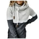thumbnail image 1 of Gibobby Mujeres S Sudaderas con capucha Camisa de color femenino que coincide con la camiseta de Tops Pullover Hoodies Fashion Casual Top Suatershirt Pullover Turtleneck Top Shirt （Gris， S), 1 of 5