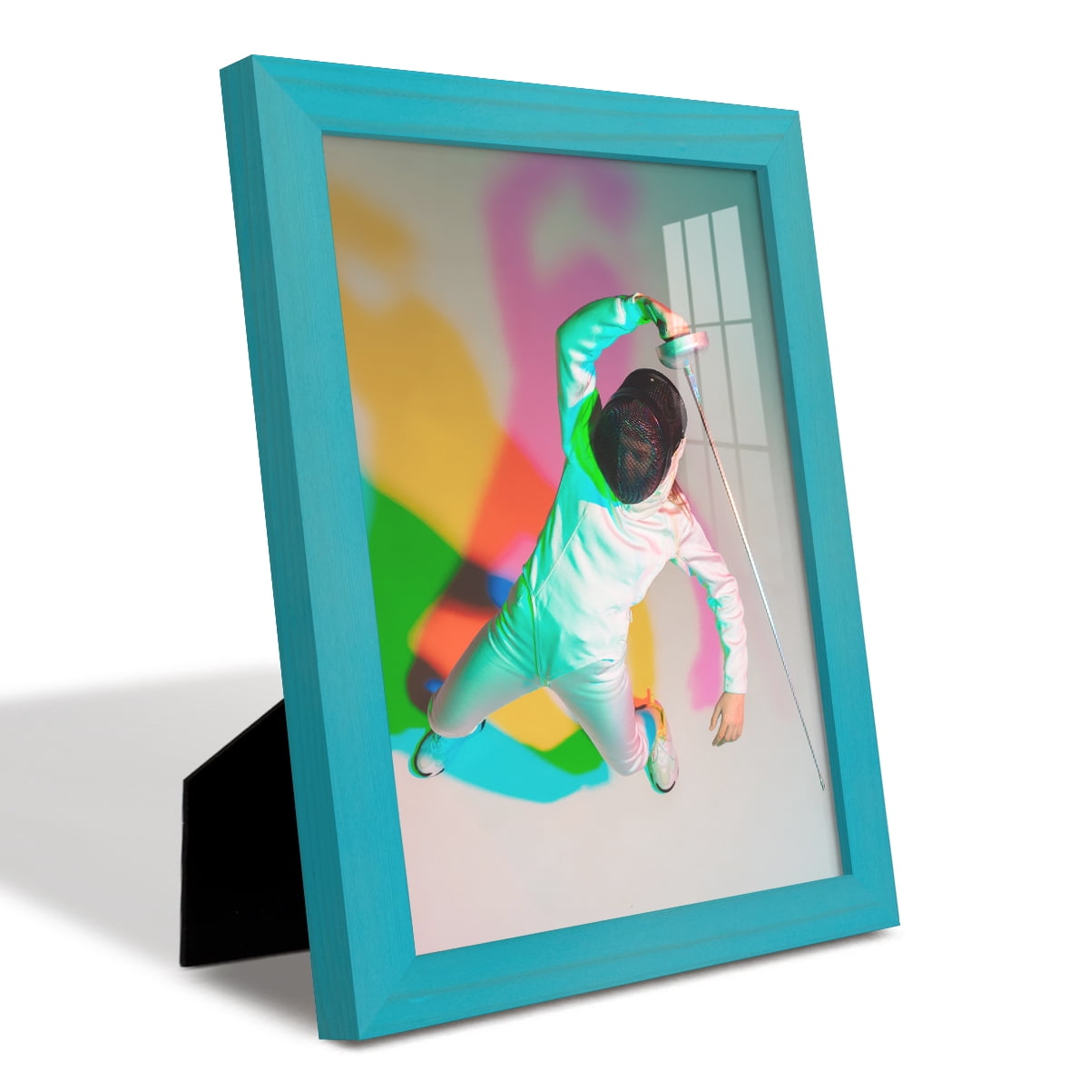 8x10 Wood Grain Picture Frame - Cyan