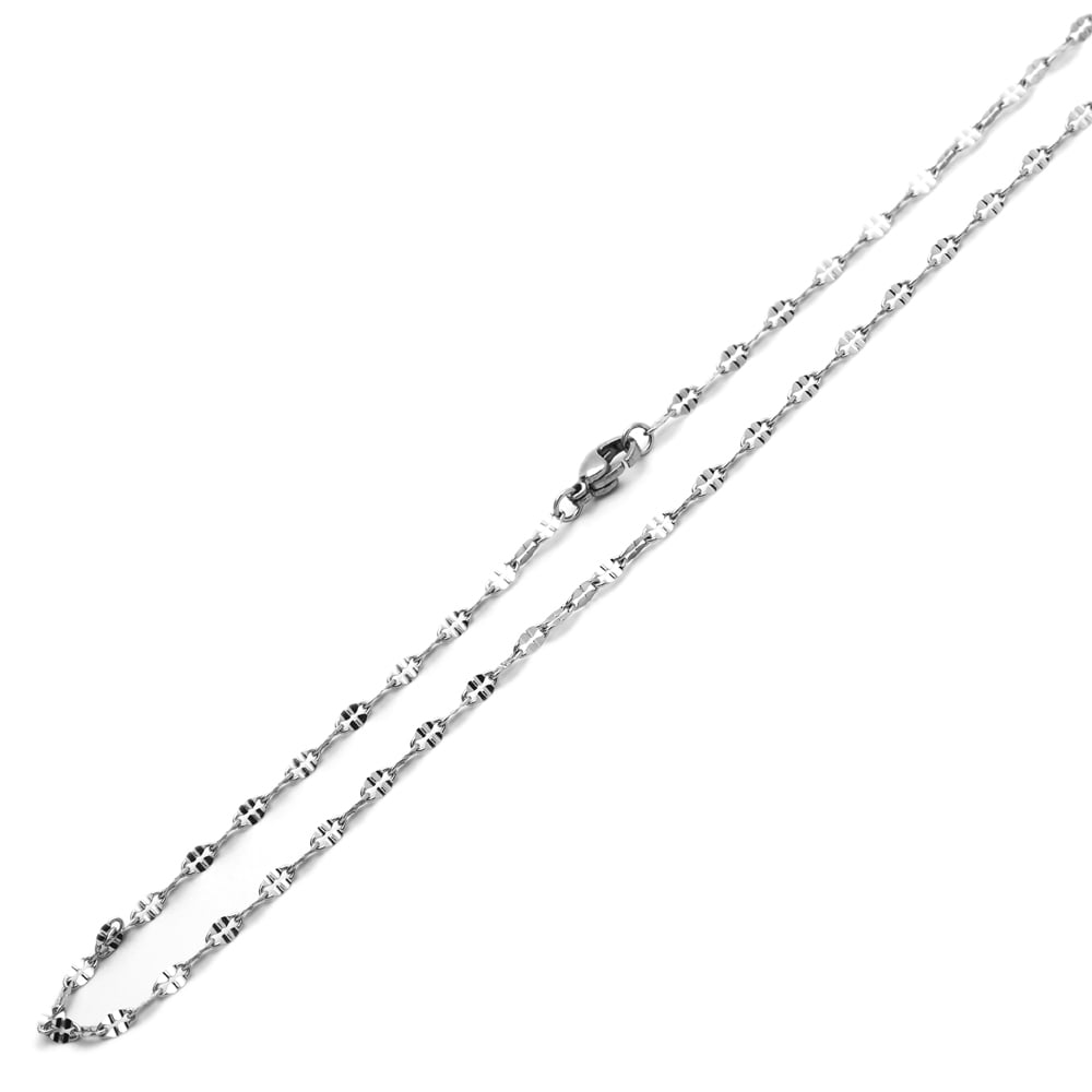 2.5mm Stainless Steel Chain Necklaces Coffee Link Chain ( Available Length 16", 18", 20", 24")