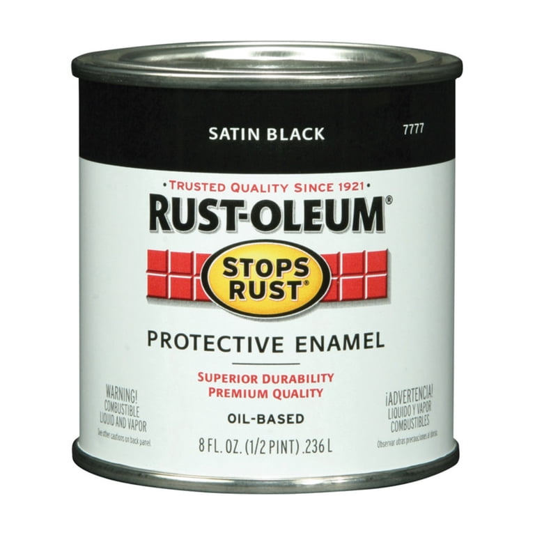 Rust-Oleum, Protective Enamel, 7777730, Satin Black - Walmart.com