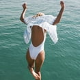 thumbnail image 6 of Tejiojio Sale Women's Swimsuit Womens Swimwear Tankini Tops &nbsp;Women Retro Elastic High Cut Low Back One Piece Swimwear Bathing Suits, 6 of 9