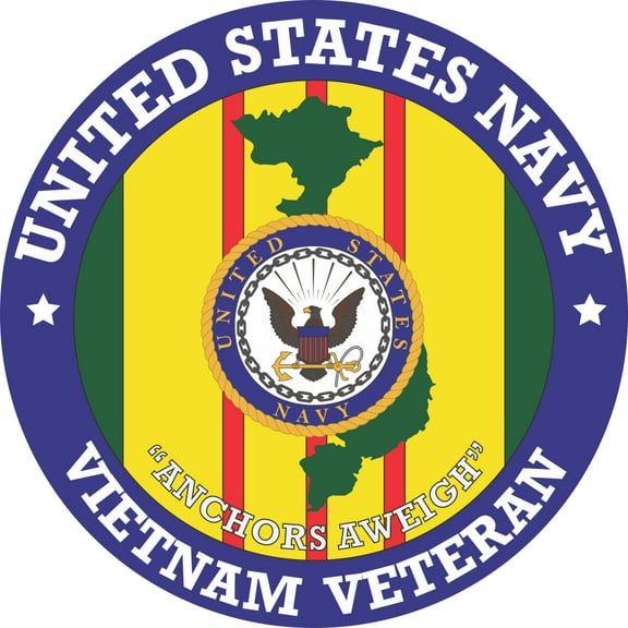 3.8 Inch U.S. Navy Vietnam Veteran Patch Decal