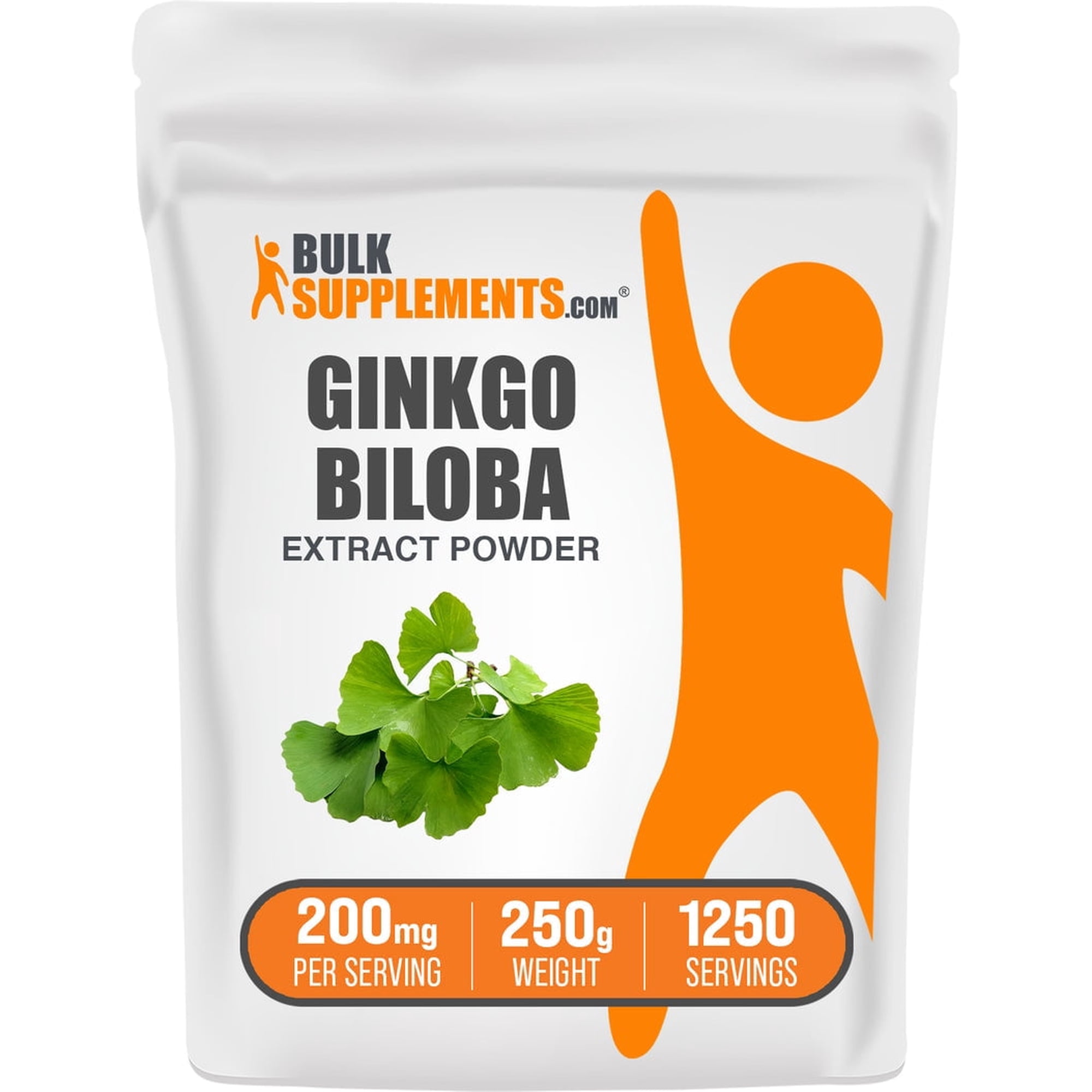 BulkSupplements Ginkgo Biloba Extract Powder - 200mg per Serving - 250 Grams (8.8 oz) - 1250 Servings