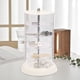 thumbnail image 4 of Joyero Transparente, Almacenamiento Giratorio Multicapa, Diseño Compacto, Ahorra Espacio, Organizador de Anillos, Pendientes, Accesorios para El Cabello, Decoración para El Hogar, Construcción Durade, 4 of 7