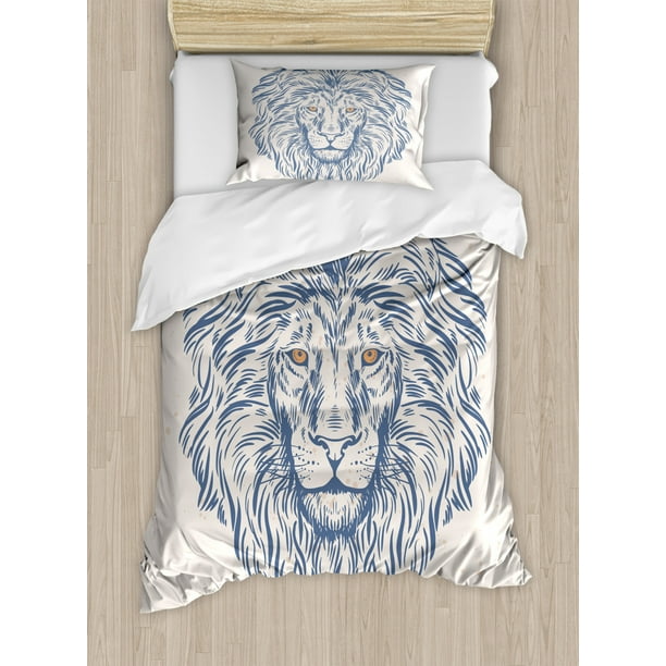 Modern Duvet Cover Set Twin Size, Lion King Bedding Twin Size