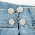 thumbnail image 4 of Tanuke Adjustable Waist Tightener Button for Pants Skirts, No Sew Metal Jean Clip, Reusable Fashion Fix for Loose Clothing, Easy Install Waist Reducer, 4 of 9