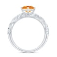 thumbnail image 2 of Rosec Jewels 1.25 CT Citrine and Diamond Milgrain Engagement Ring- AAA Grade, 10K White Gold, US 8.00, 2 of 9