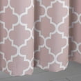 thumbnail image 3 of Set of 2 Grommet 54" W x 84" L 108" Total Width Decorative Window Curtain Panels, Blush/Pink/White Moroccan Lattice Room Darkening Soft / Heavy Panels for Living Room/Bedroom, Hilary 84" Blush, 3 of 4