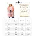 thumbnail image 6 of MODA NOVA Junior's Plus Cardigan Lace Open Front 3/4 Sleeve Bolero Cardigan  Pink 2X, 6 of 6