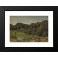 thumbnail image 2 of Hans Gude 18x13 Black Modern Framed Museum Art Print Titled - Landscape at Ljan (1858), 2 of 5