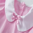 thumbnail image 5 of ATOGUTA Size 2T-6 Dress for Toddler Girls School Uniform Dresses Collar Short Sleeve Princess Dress Pink, 5 of 5