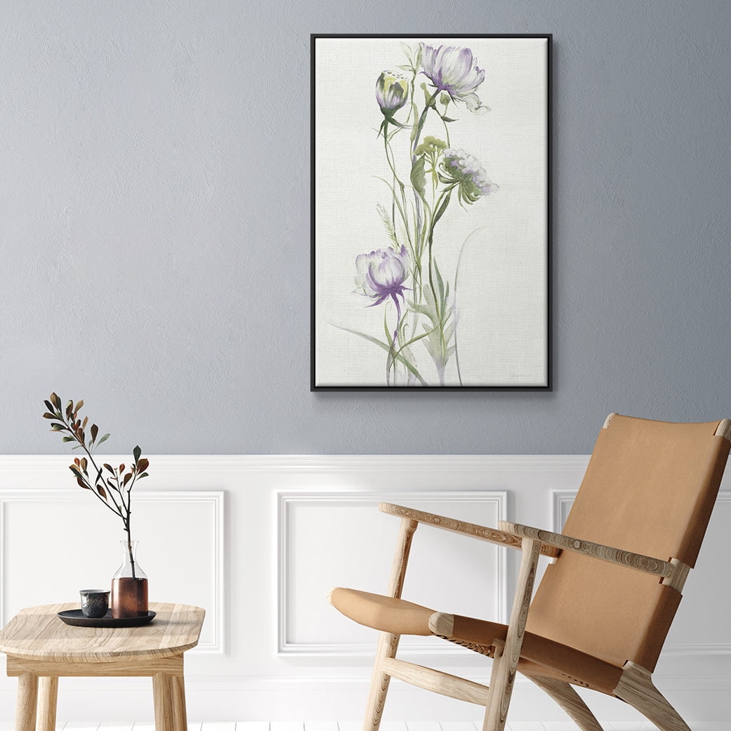Late Summer Wildflowers I V30 Framed Premium Gallery Wrapped Canvas - Ready to Hang