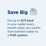 PUR 30-Cup Water Filter Dispenser System, W 15.3 x H 10.1 x L 5.3, White/Blue, DS1810ZA