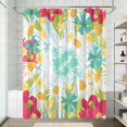 thumbnail image 2 of 72x72 Inch Fabric Shower Curtain Waterproof Polyester, Daisy Floral Print, 2 of 6