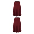 thumbnail image 4 of Minnieouse midi favorecedora en : plisada de diseño elegante y sexy negra Faldas Diseño favorecedor Claret XXXL Burdeos XXXL 2Conjunto, 4 of 6