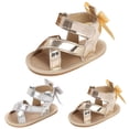 thumbnail image 5 of ZRBYWB Toddler Sandals Summer Children And Toddler Shoes Boys And Girls Sandals Flat Sole Light Solid Color Open Toe Bow, 5 of 9
