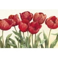 thumbnail image 2 of Rowan, Carol 18x13 Black Ornate Wood Framed with Double Matting Museum Art Print Titled - Ruby Tulips Wag, 2 of 4