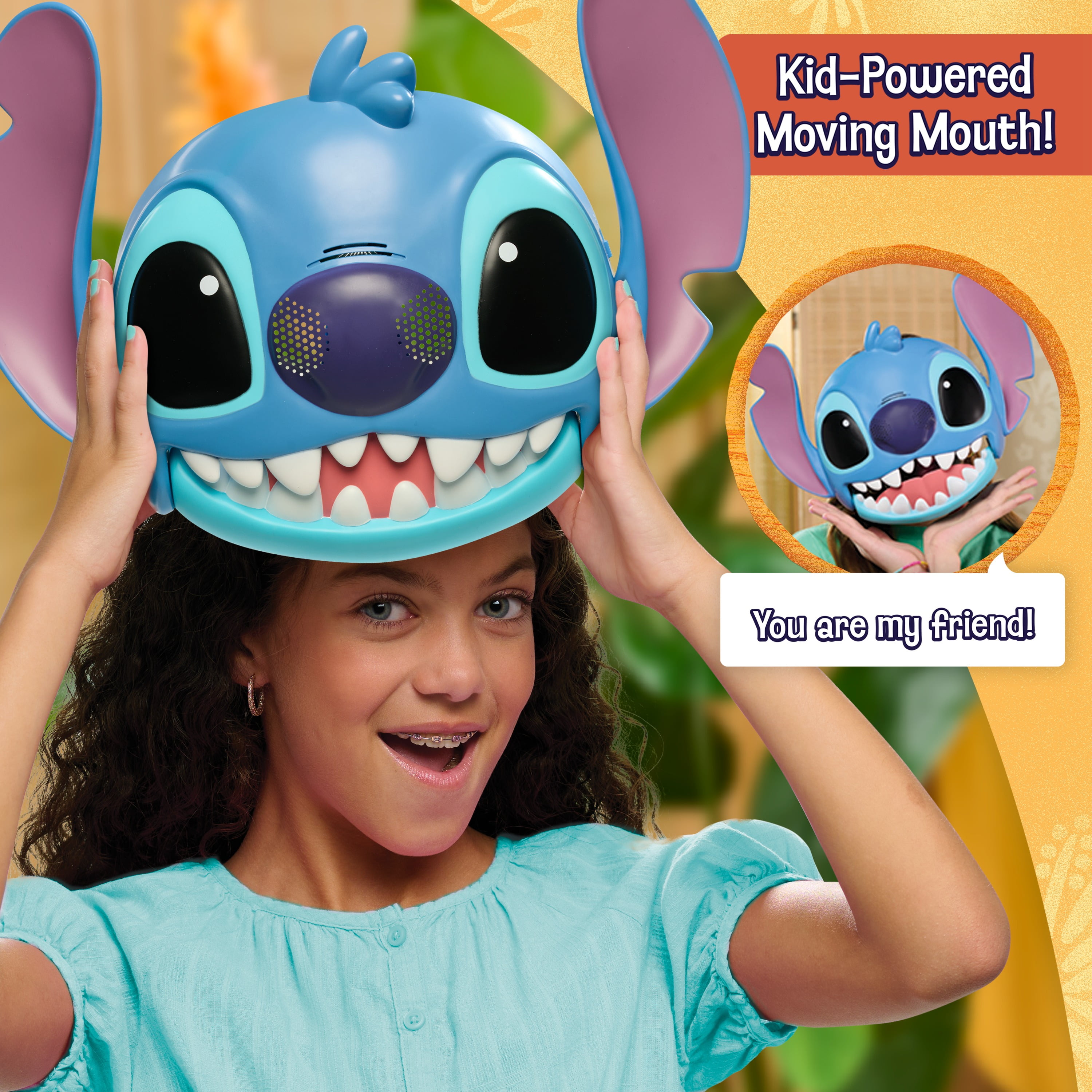 Disney Stitch Talking Mask with 25+ Sounds & Phrases, Adjustable Straps, Toy for Kids Ages 3+