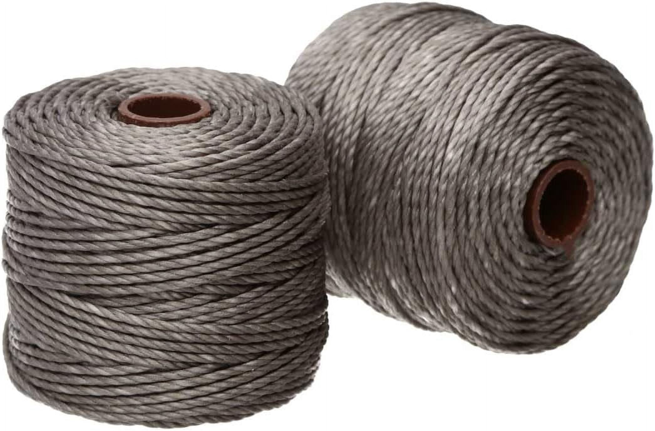 The Beadsmith S-Lon Heavy Nylon Cord - Grey Color – TEX400, .9mm Diameter, 4-Pack, 35 Yard Spools – For Stringing Beading Crochet, Micro-Macrame Jewelry & Kumihimo Projects