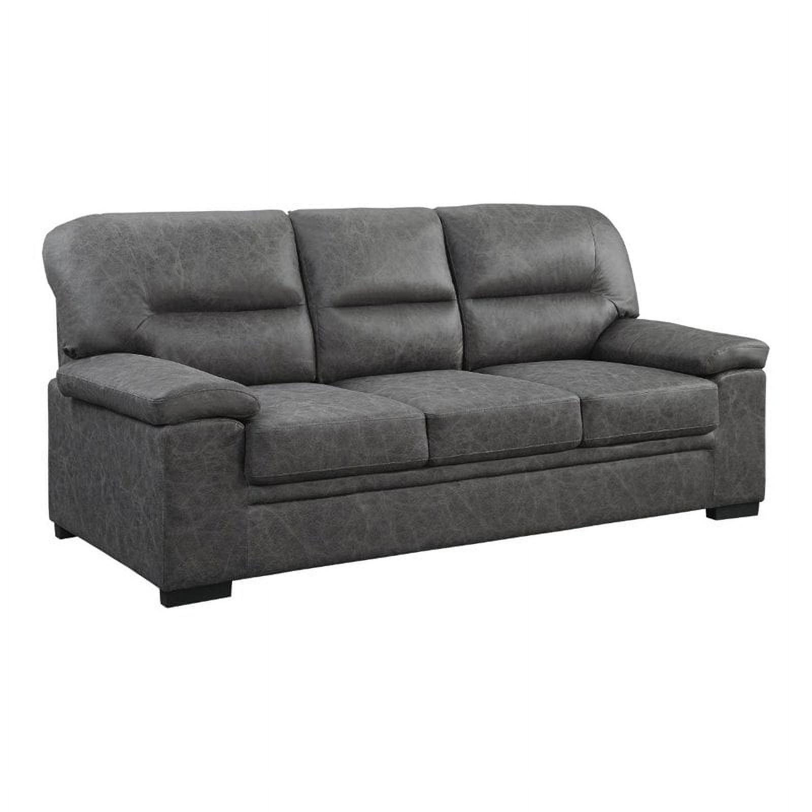 Topline Home Furnishings Sofa, Dark Grey Microfiber