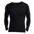 thumbnail image 5 of Ropa interior térmica fina delgada de 2 piezas para hombre, ropa de otoño de cuello redondo, camisa básica transpirable Pompotops oipoqjl7987, 5 of 5