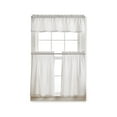thumbnail image 4 of Martha Stewart Ticking Stripe 3 Piece Valance & Tier Set, White/Grey, Rod Pocket, Indoor, Adult, 56" x 36", 4 of 6