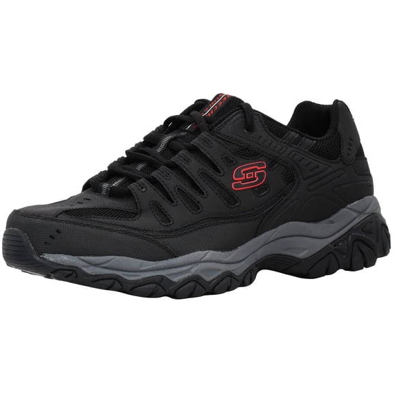 Skechers Afterburn Memory Fit Lace-Up Sneakers, Mens Athletic Shoes with Cushioned Foam Insole