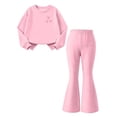 thumbnail image 2 of Txenfivo Girls Sweatsuits 2 Piece Sets with Bootcut Pants Long Sleeve Casual Outfit Matching Sets for Girl, 5-16, 2 of 9