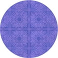 thumbnail image 1 of Ahgly Company Machine Washable Indoor Round Transitional Purple Mimosa Purple Area Rugs, 6' Round, 1 of 7