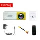 thumbnail image 1 of Proyector LED 1080P Proyector LED Home Theater TV Computadora Cámara Dispositivo de proyección, Amarillo Blanco, Enchufe de la UE seitruly EL001581-01, 1 of 2