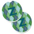 thumbnail image 1 of ""Caroline'S Treasures Monograma Inicial Z - Argoyle Azul Juego De 2 Posavasos Para Coche Cj1020-Zcarc 2,56 Multicolor"", 1 of 1