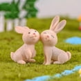 thumbnail image 4 of Paquete de 7 Mini figuras de conejitos de Pascua CHAO Decoración de Pascua paisaje pequeño, 4 of 5
